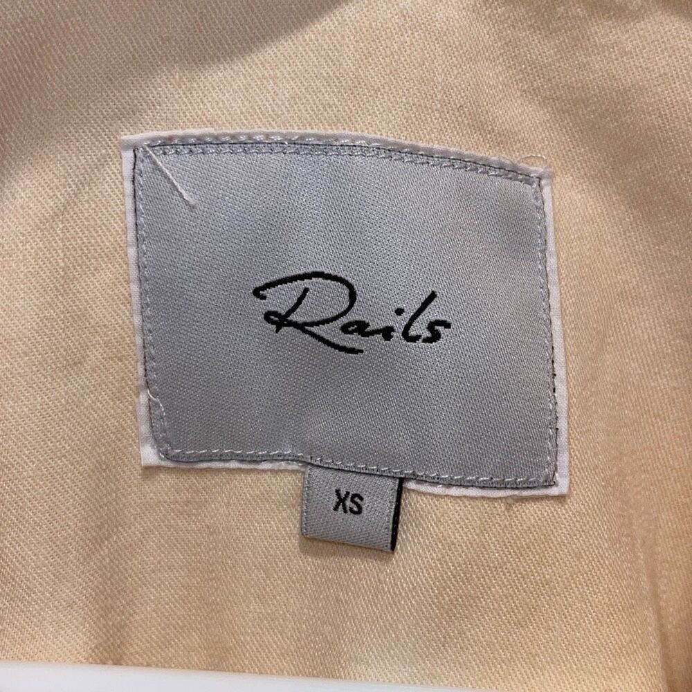 Rails Lex Top Button Down Short‎ Sleeve Peach Aci… - image 5